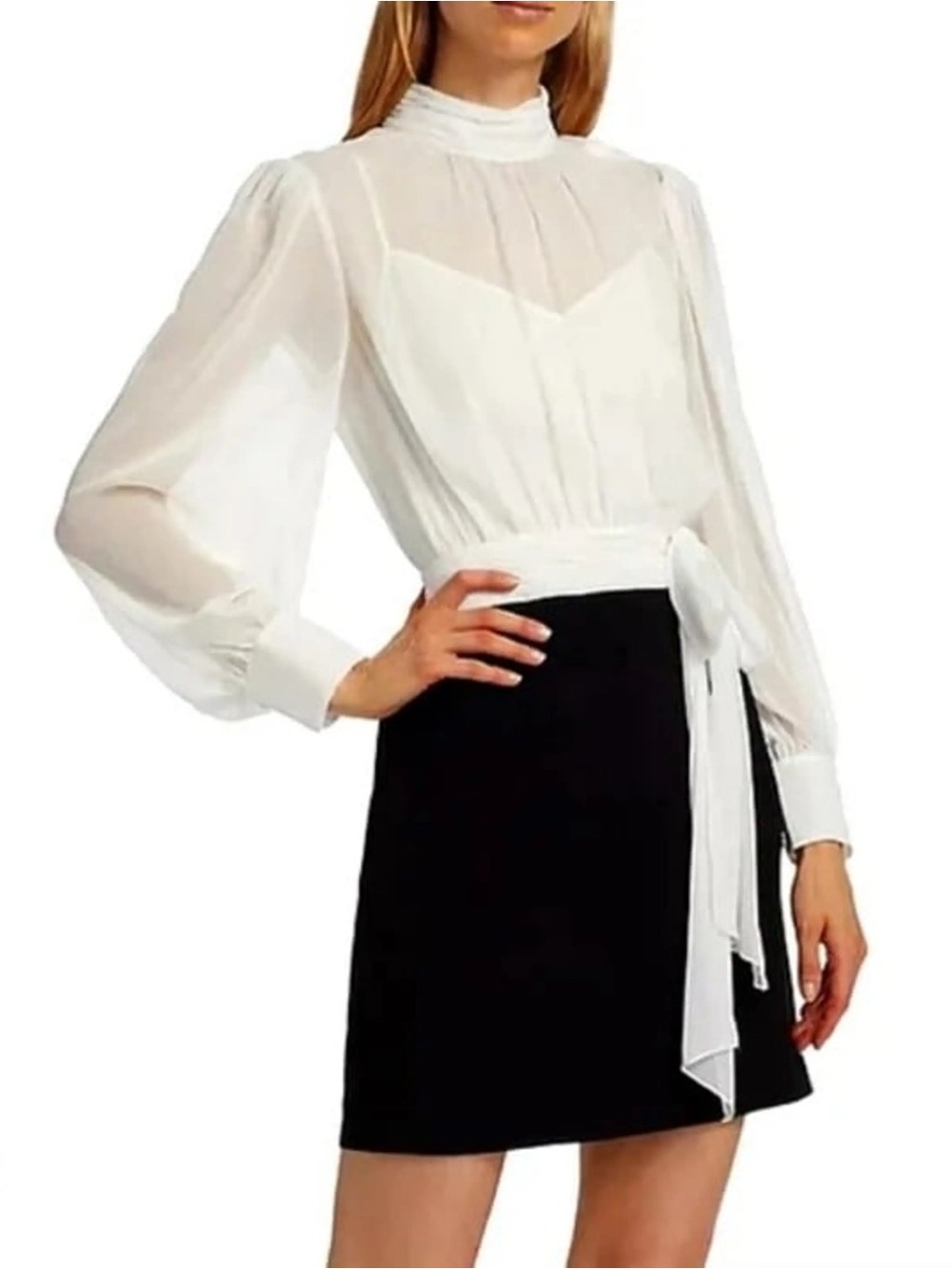 Cinq a sept holiday Elena black and white mini
